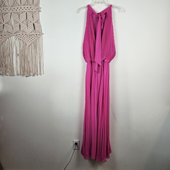 Megan La Women's Pink / Purple Wild Orchid Pleat Jumpsuit - Pink Large NWOT - Picture 8 of 9